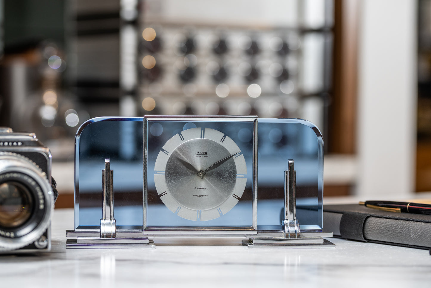Jaeger-LeCoultre 8-Day Desk Clock 'Art Deco'