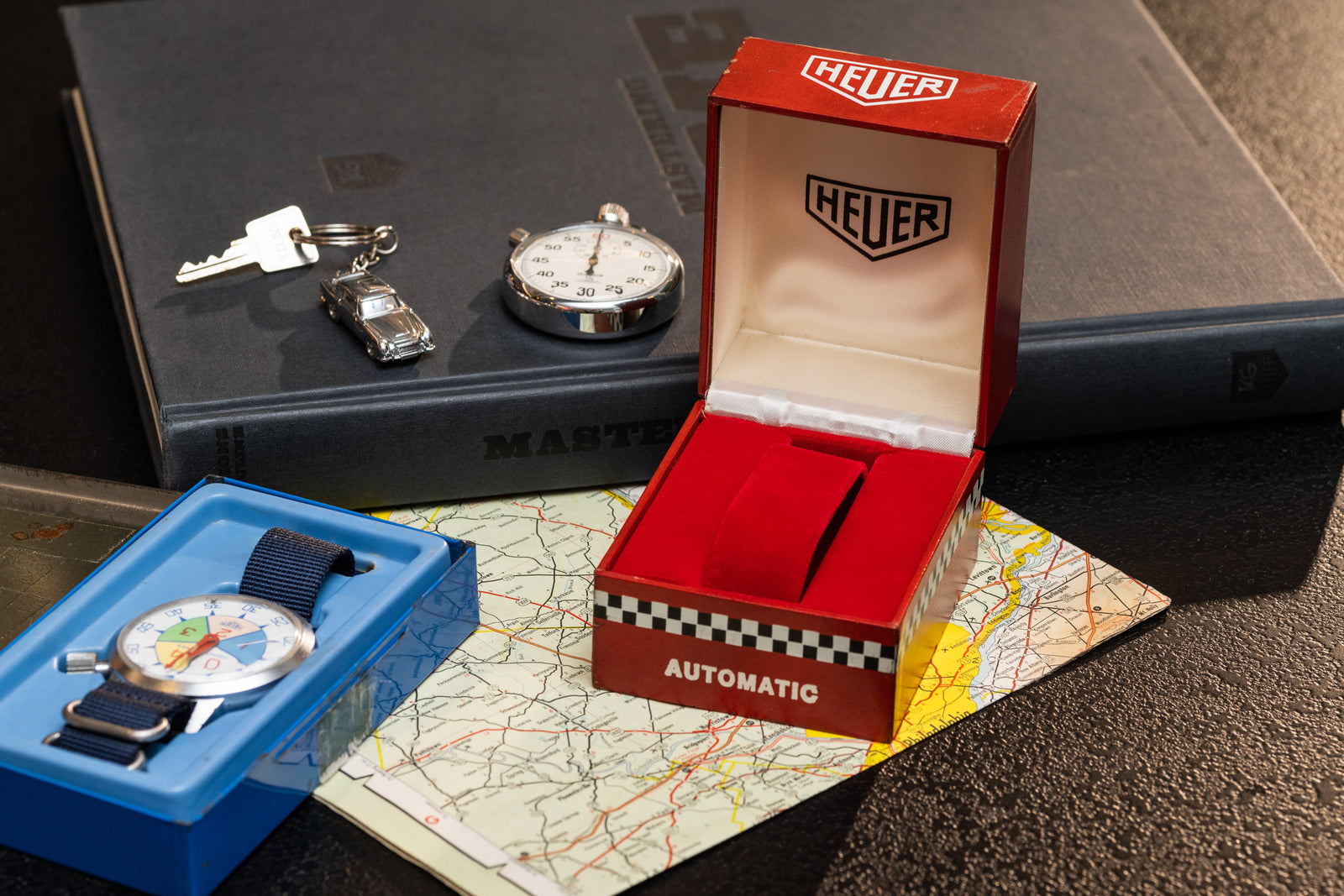 Heuer Red Checker Box for Autavia