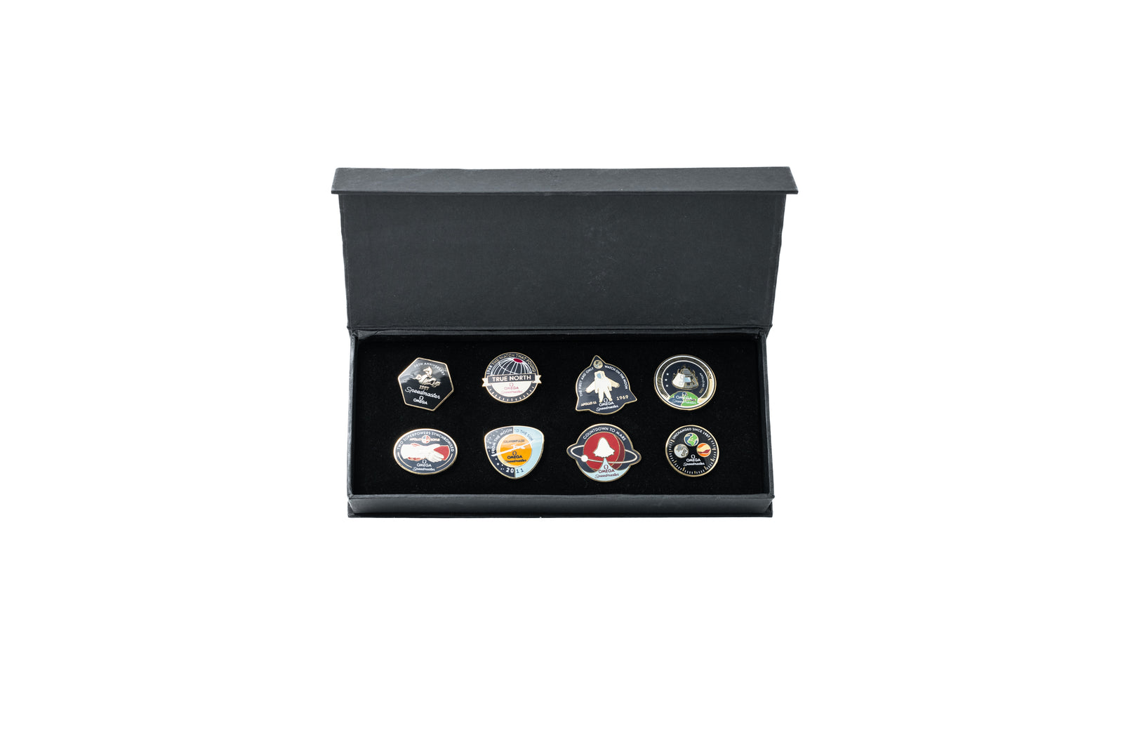 Omega 50th Anniversary Speedmaster Pin Set