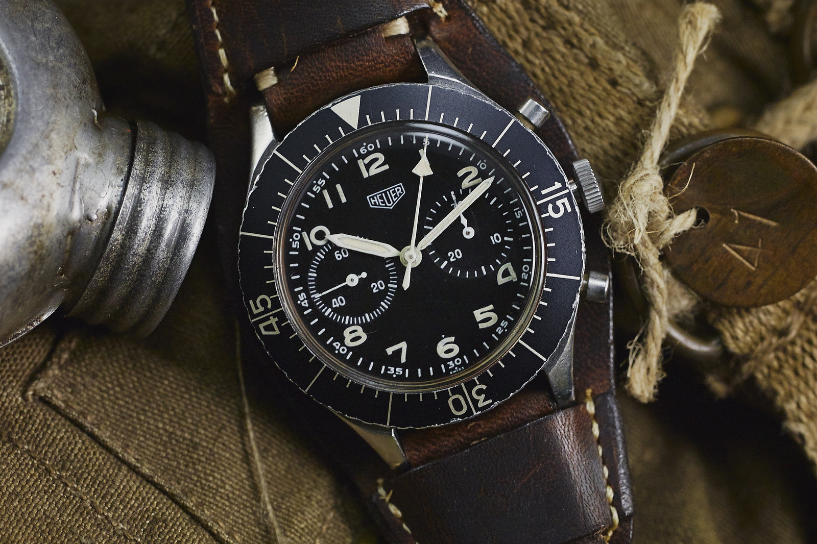 Heuer Bundeswehr Chronograph - "T Only" Dial