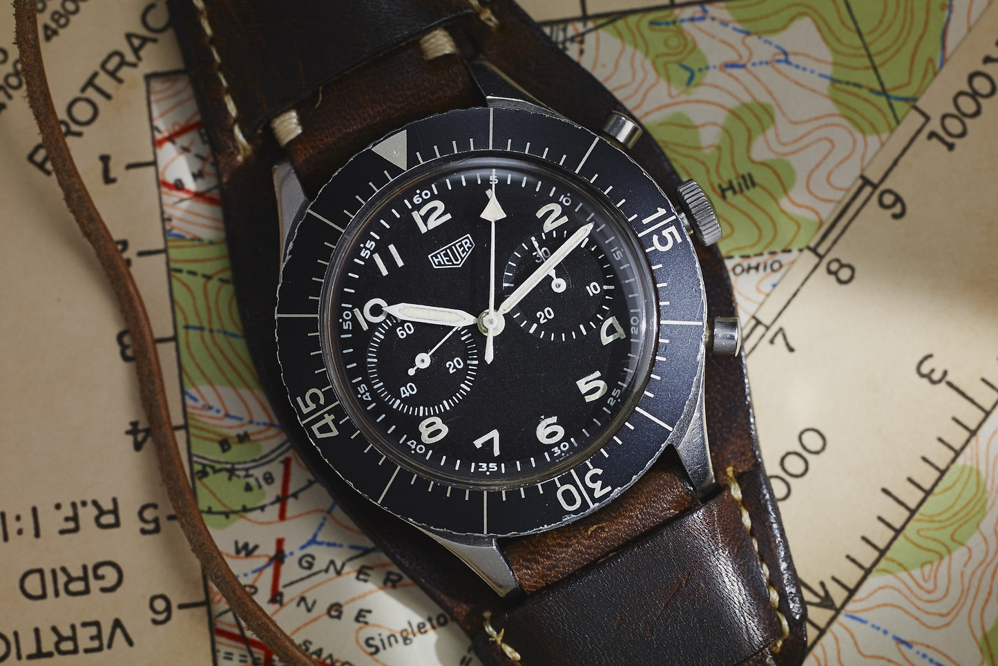 Heuer Bundeswehr Chronograph - "T Only" Dial