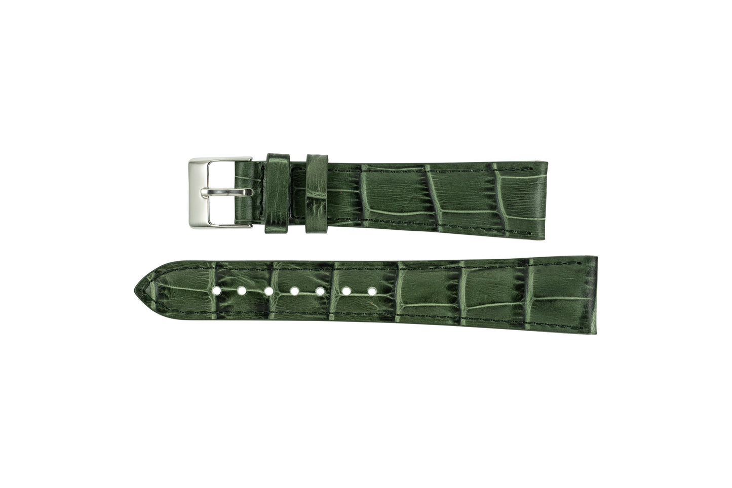 Vesper Green Alligator-Pattern Strap