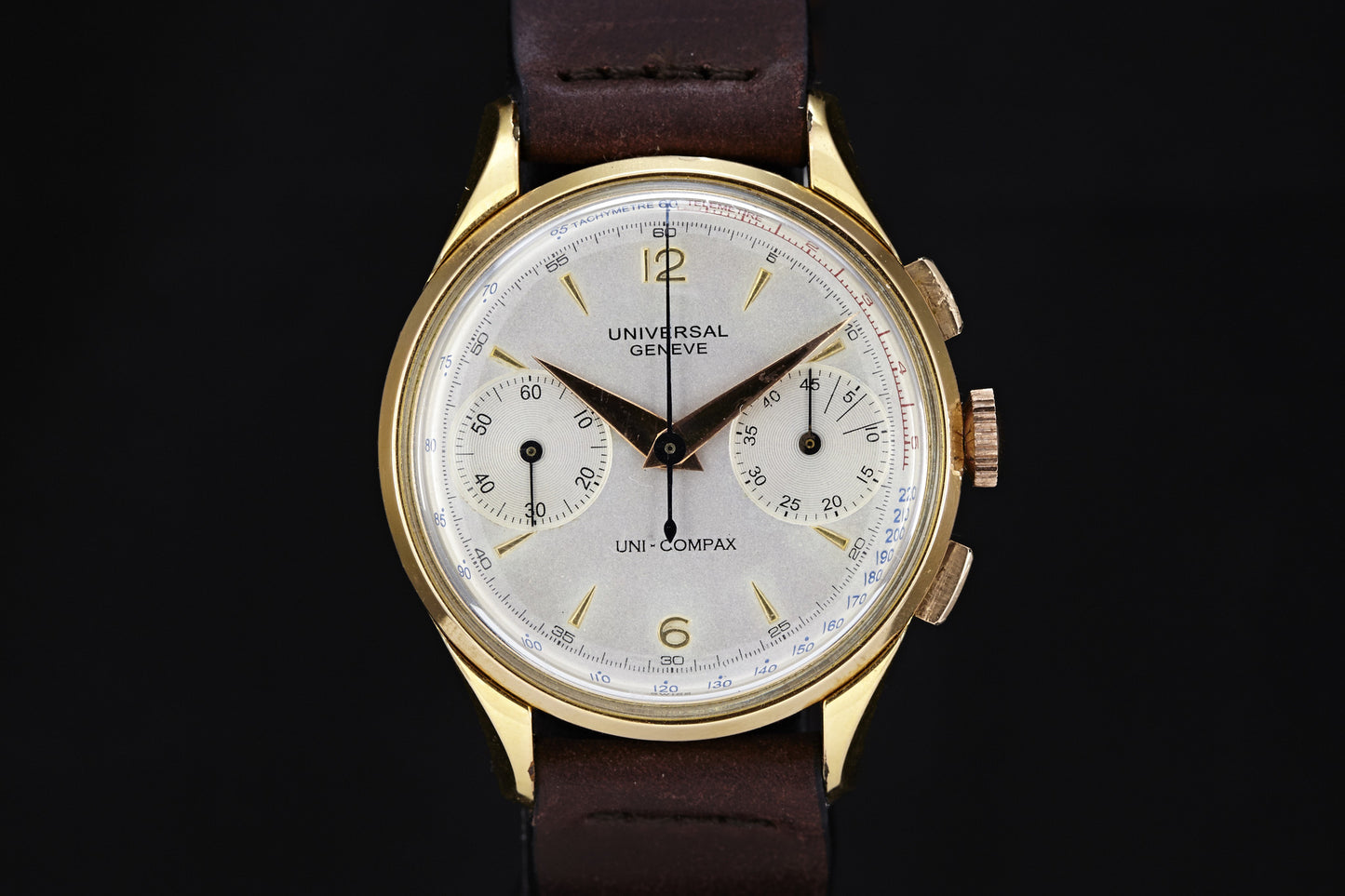 Universal Genève  Uni-Compax Gold Plated
